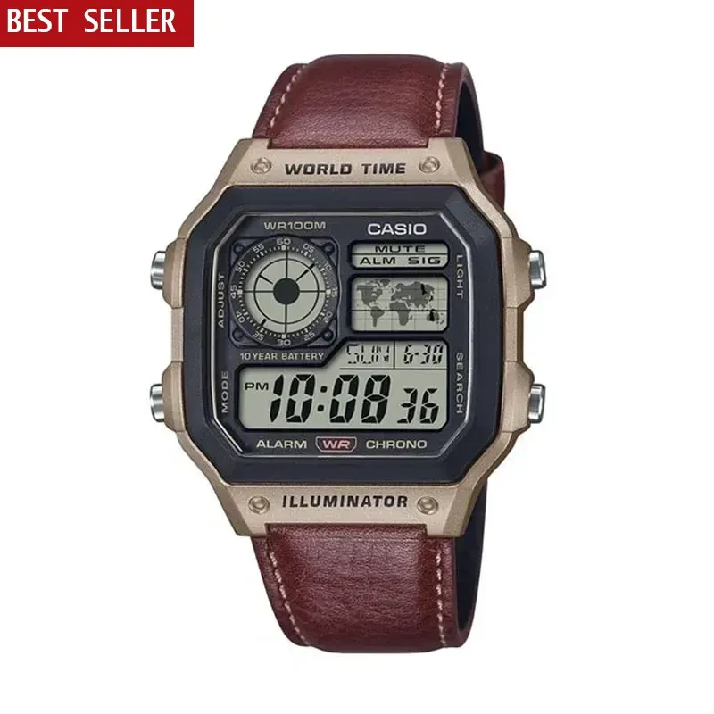 Casio Youth World Timer Digital Men's Watch- AE-1200WHL-5AV